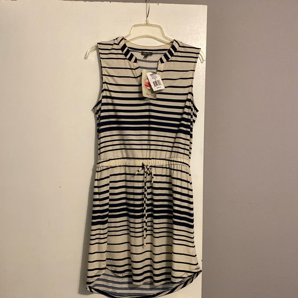 Lily Rose Women’s Striped Drawstring Waist Dress